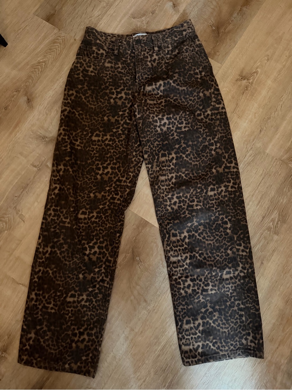 Brand new Garage Women's Leopard-Print Chinos in Brown and Black